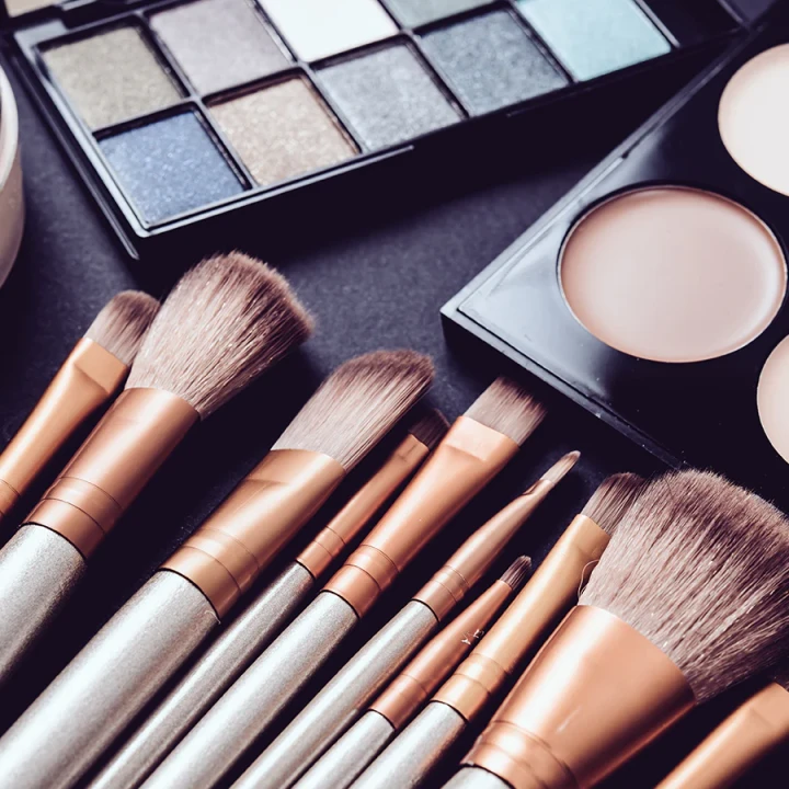 The eye liners and eyebrows