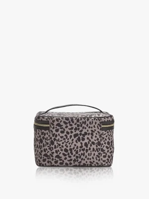 Elegant Makeup Organizer Bag with Leopard Print Design