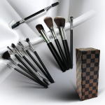Black Makeup Brush Set with Luxury Box – Face & Eye Brush Kit