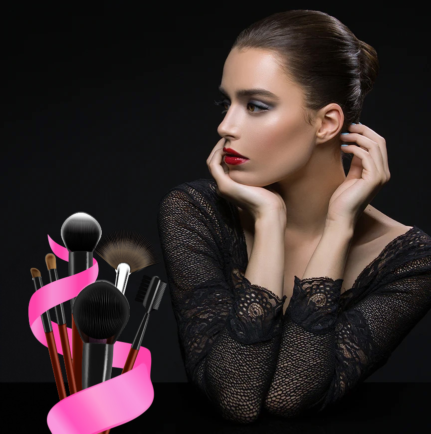 Makeup <br> Brushes & Sponges