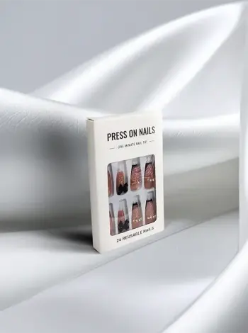 Long Coffin Butterfly Press-On Nails