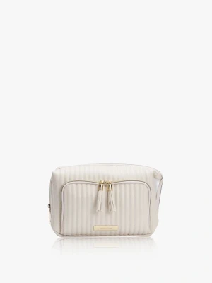 Stylish Quilted Makeup and Toiletry Bag – Double-Zip Design